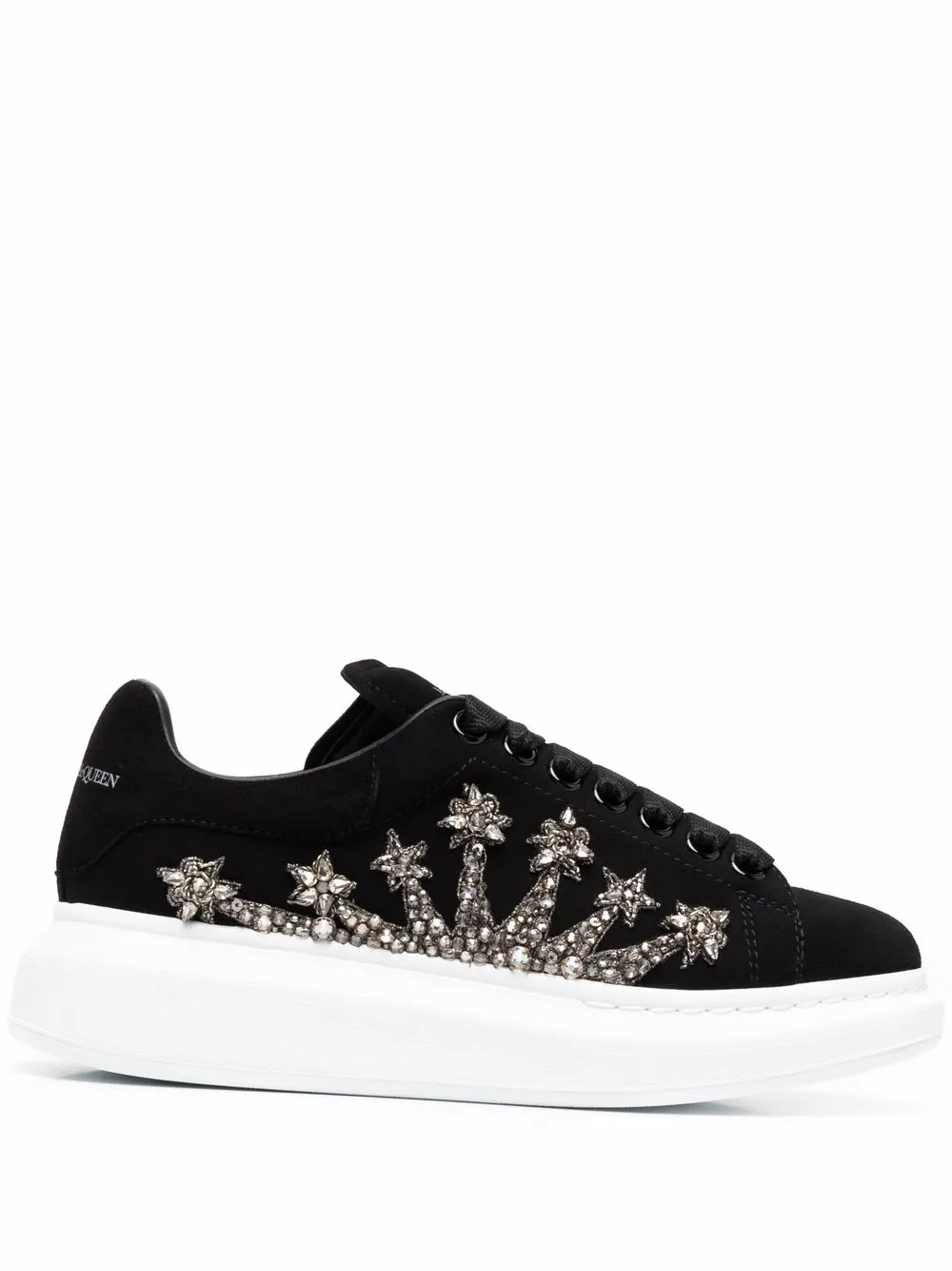 

Alexander McQueen Oversized crystal-star sneakers - Black