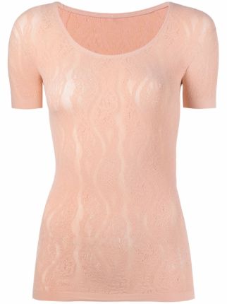 Wolford Nina T Shirt Mit Spitze Farfetch