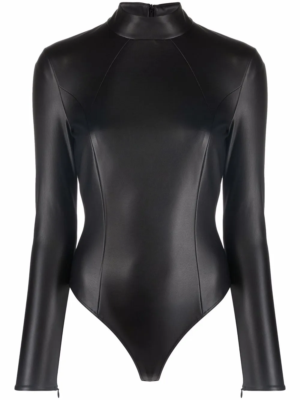 

Wolford x Amina Muaddi vegan leather bodysuit - Black