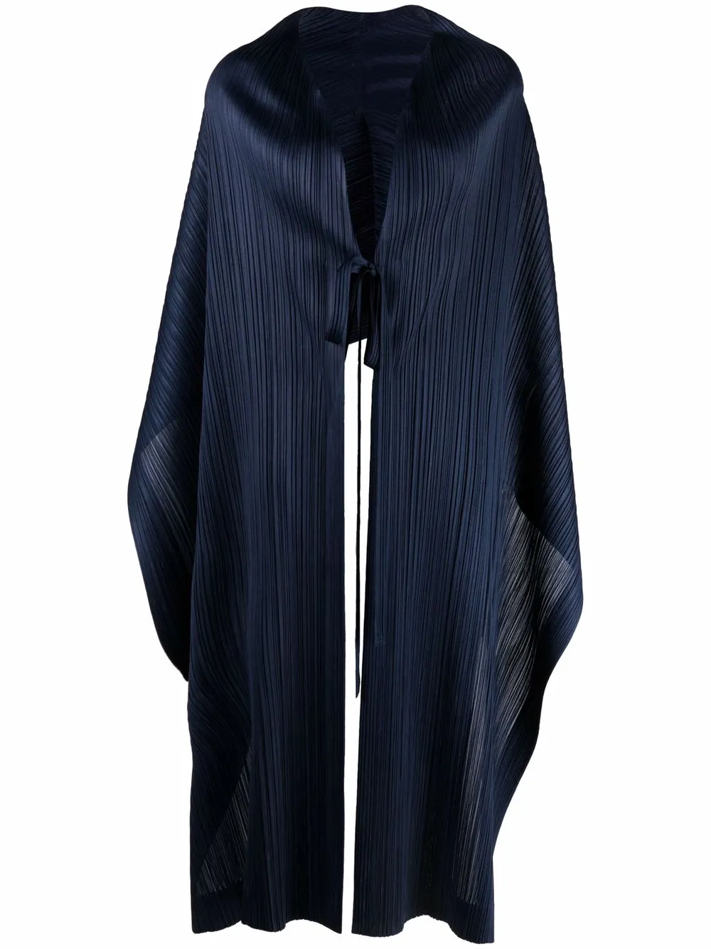 Pleats Please Issey Miyake плиссированный кейп с завязками