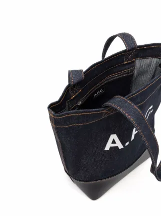 Axel logo-print denim tote bag展示图