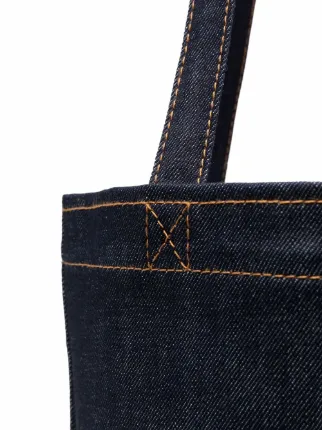 Axel logo-print denim tote bag展示图