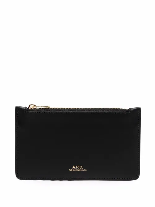 Portefeuille zippé à logo - A.P.C. - Modalova