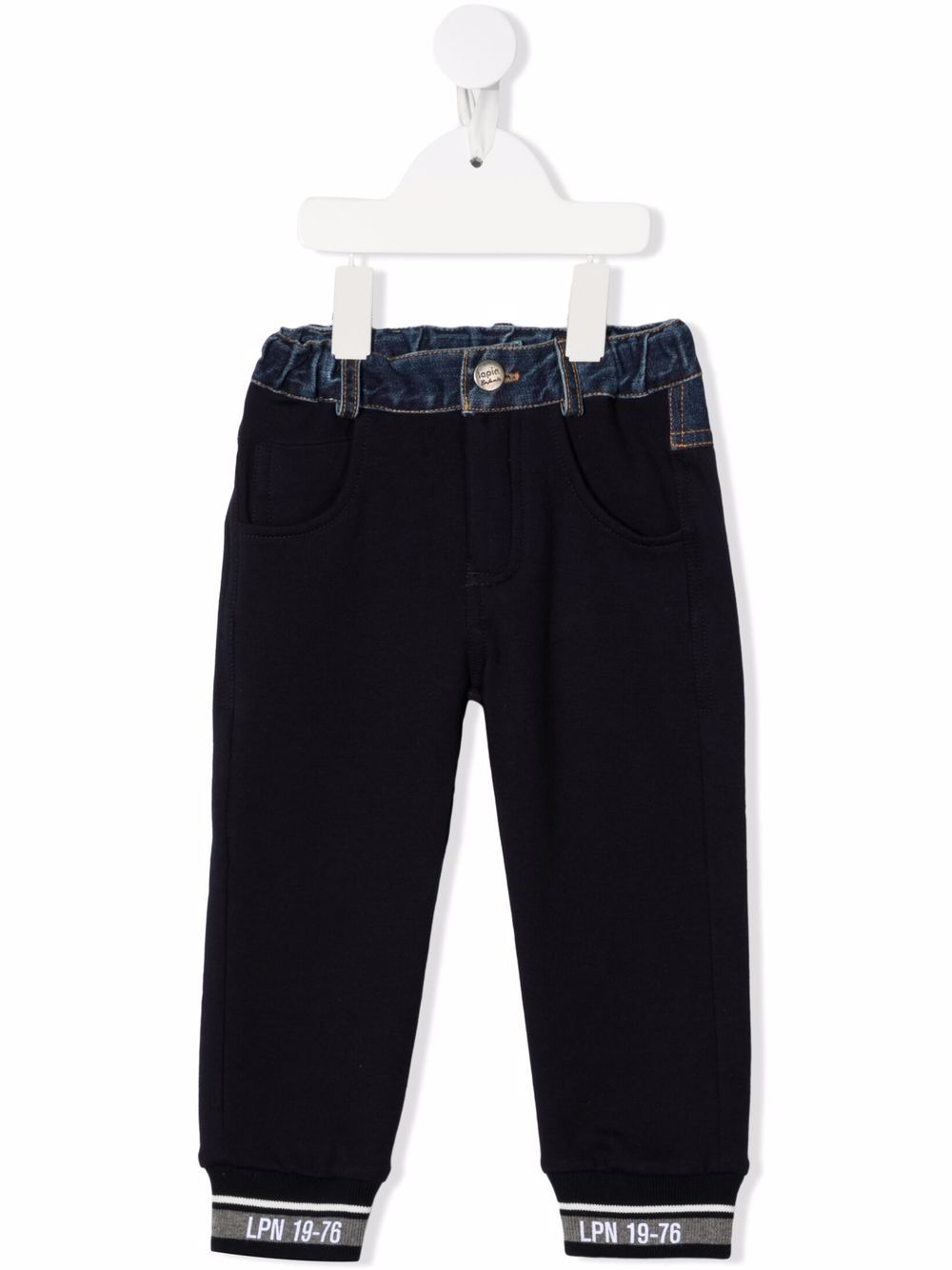 

Lapin House denim-panel five-pocket trousers - Azul