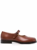 Maison Margiela Tabi leather Mary Jane shoes - Brown