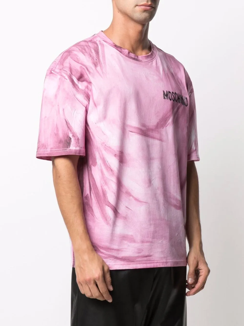 фото Moschino футболка с эффектом разбрызганной краски