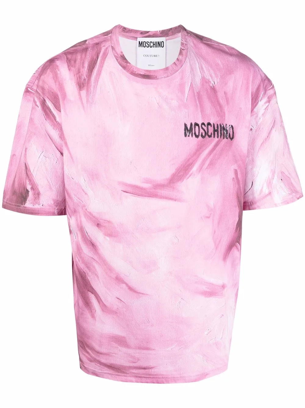 фото Moschino футболка с эффектом разбрызганной краски