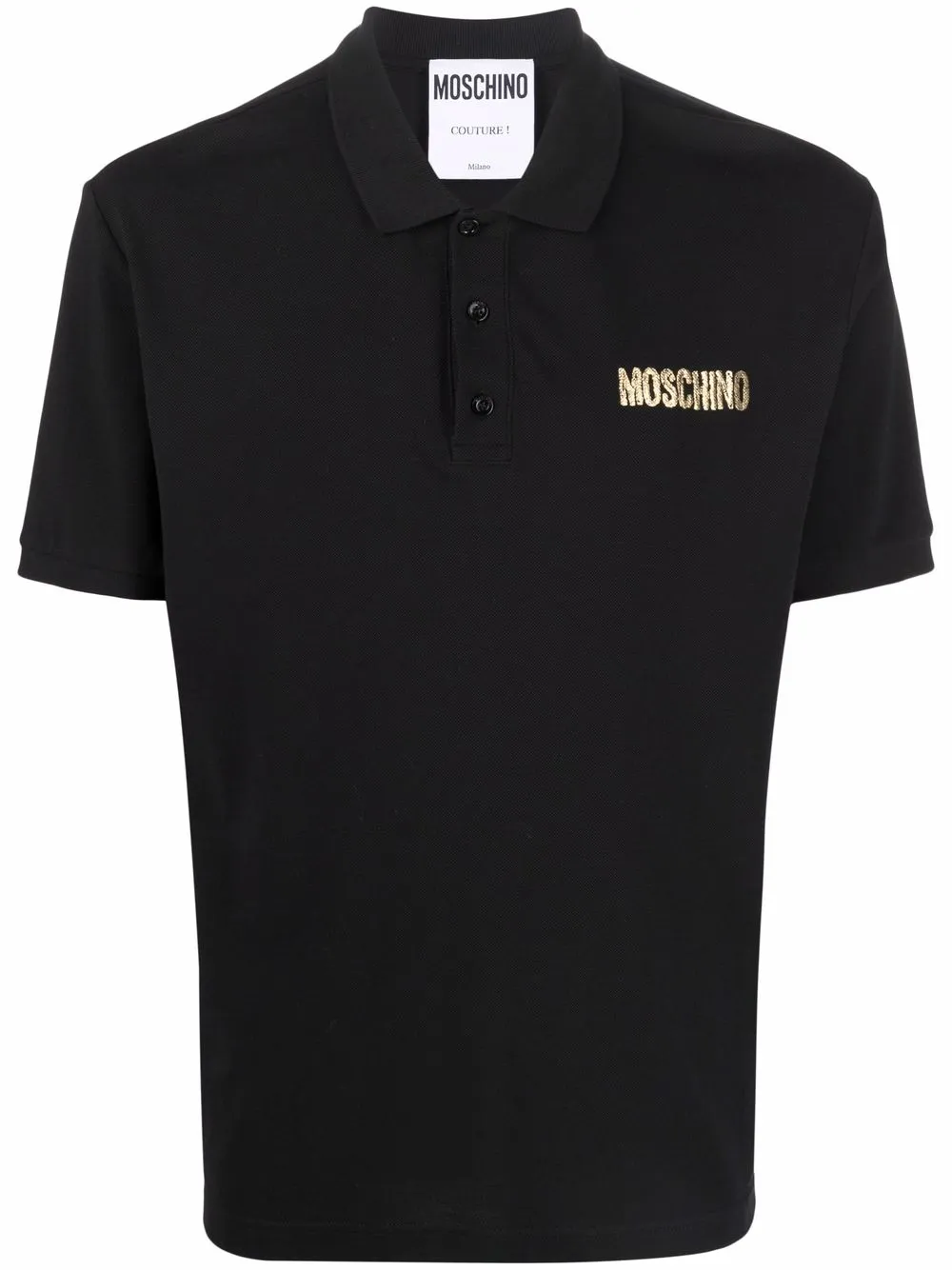 

Moschino painted-logo polo shirt - Black