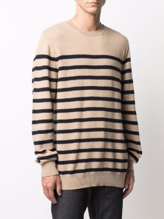 Travis striped knitted jumper展示图