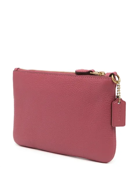 coach polished pebble small wristlet