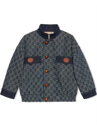 Gucci Kids GG-jacquard Denim Jacket - Farfetch