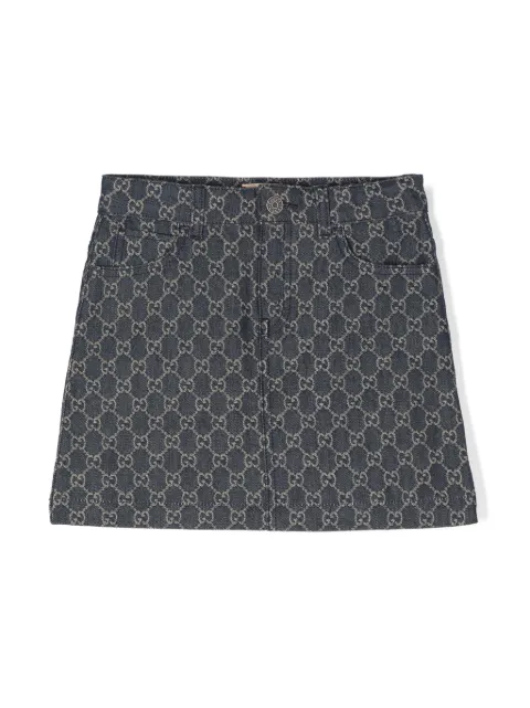 Gucci Kids GG Damier-jacquard mini skirt