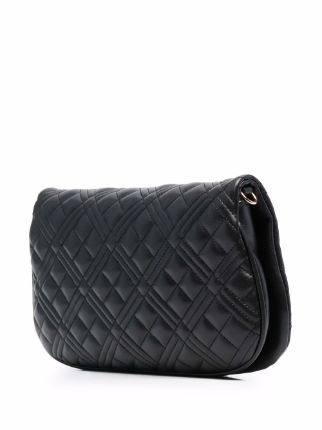 quilted faux-leather logo-plaque bag展示图