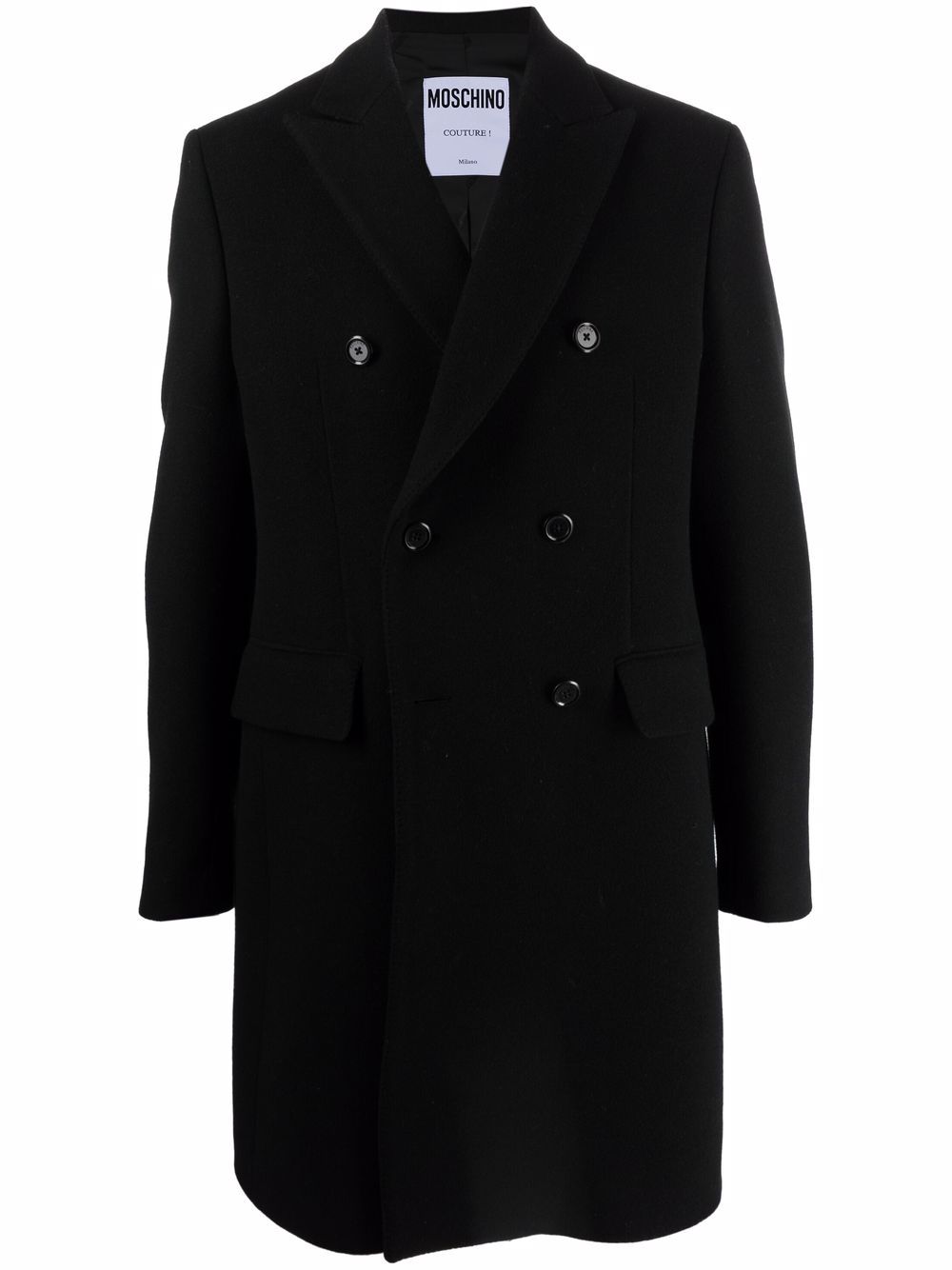 фото Moschino двубортное пальто с логотипом