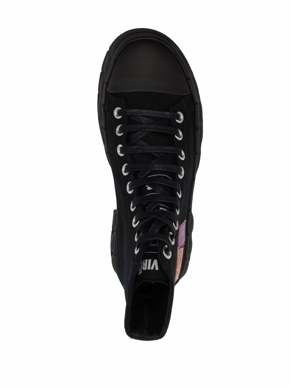 фото Virón logo lace-up hi-top sneakers