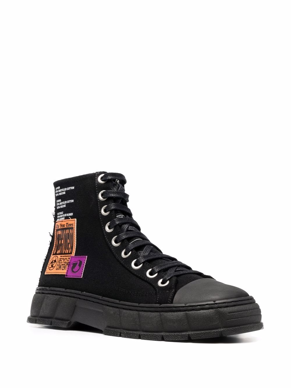 фото Virón logo lace-up hi-top sneakers