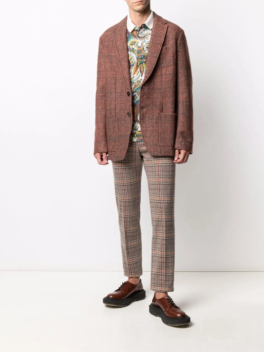 фото Etro брюки в клетку глен