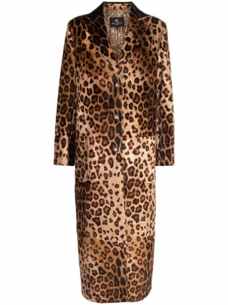 Velvet leopard hotsell print coat