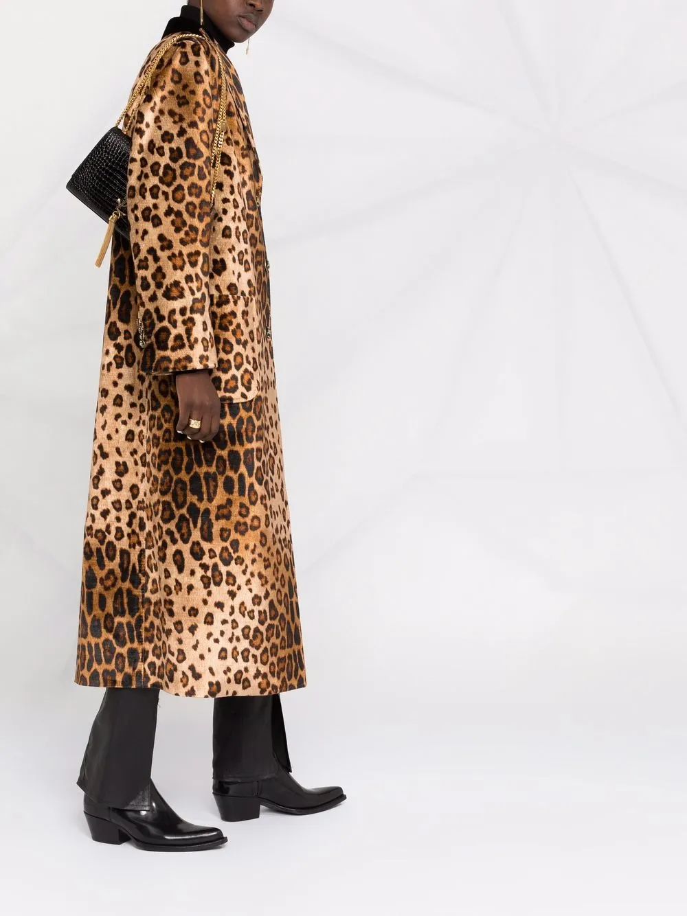 ETRO leopard print velvet effect Coat Farfetch