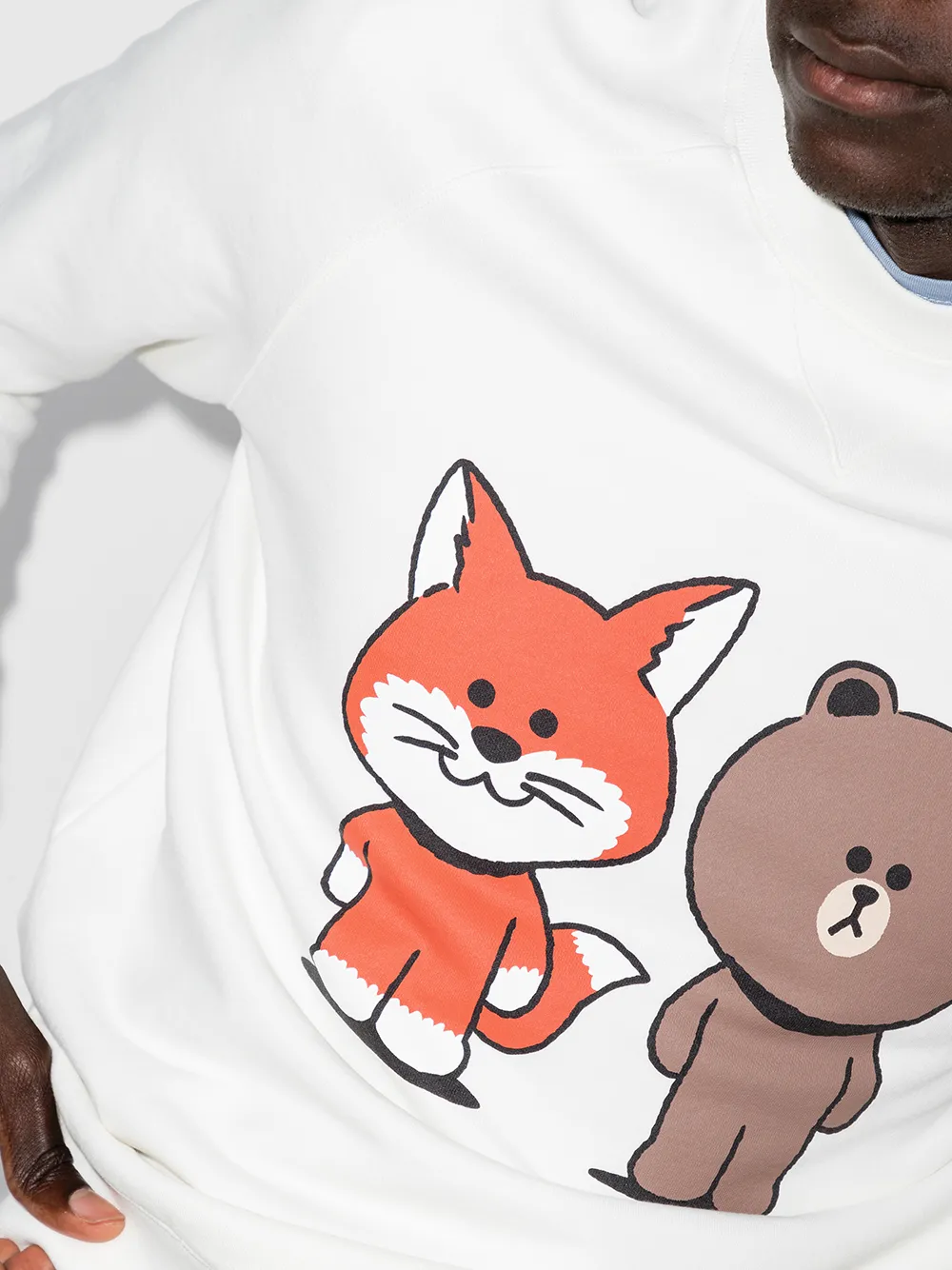 фото Maison kitsuné толстовка из коллаборации с line friends
