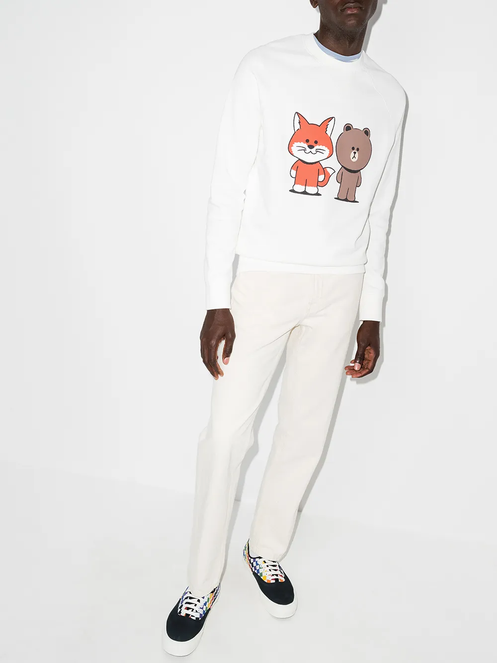 фото Maison kitsuné толстовка из коллаборации с line friends