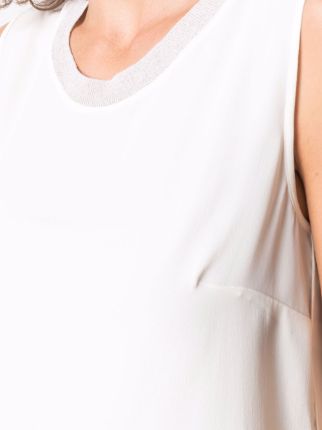 sleeveless ribbed-neck top展示图