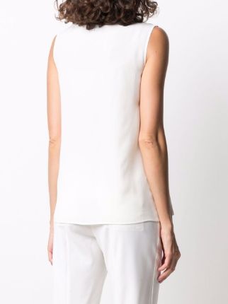 sleeveless ribbed-neck top展示图