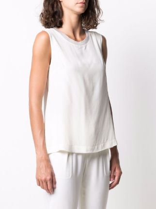 sleeveless ribbed-neck top展示图