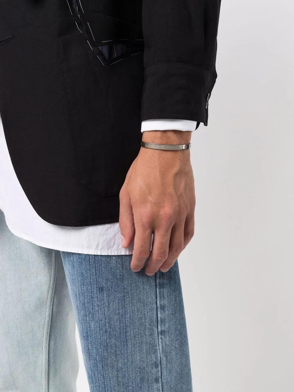 Maison Margiela Armband met gegraveerd nummer - Zilver