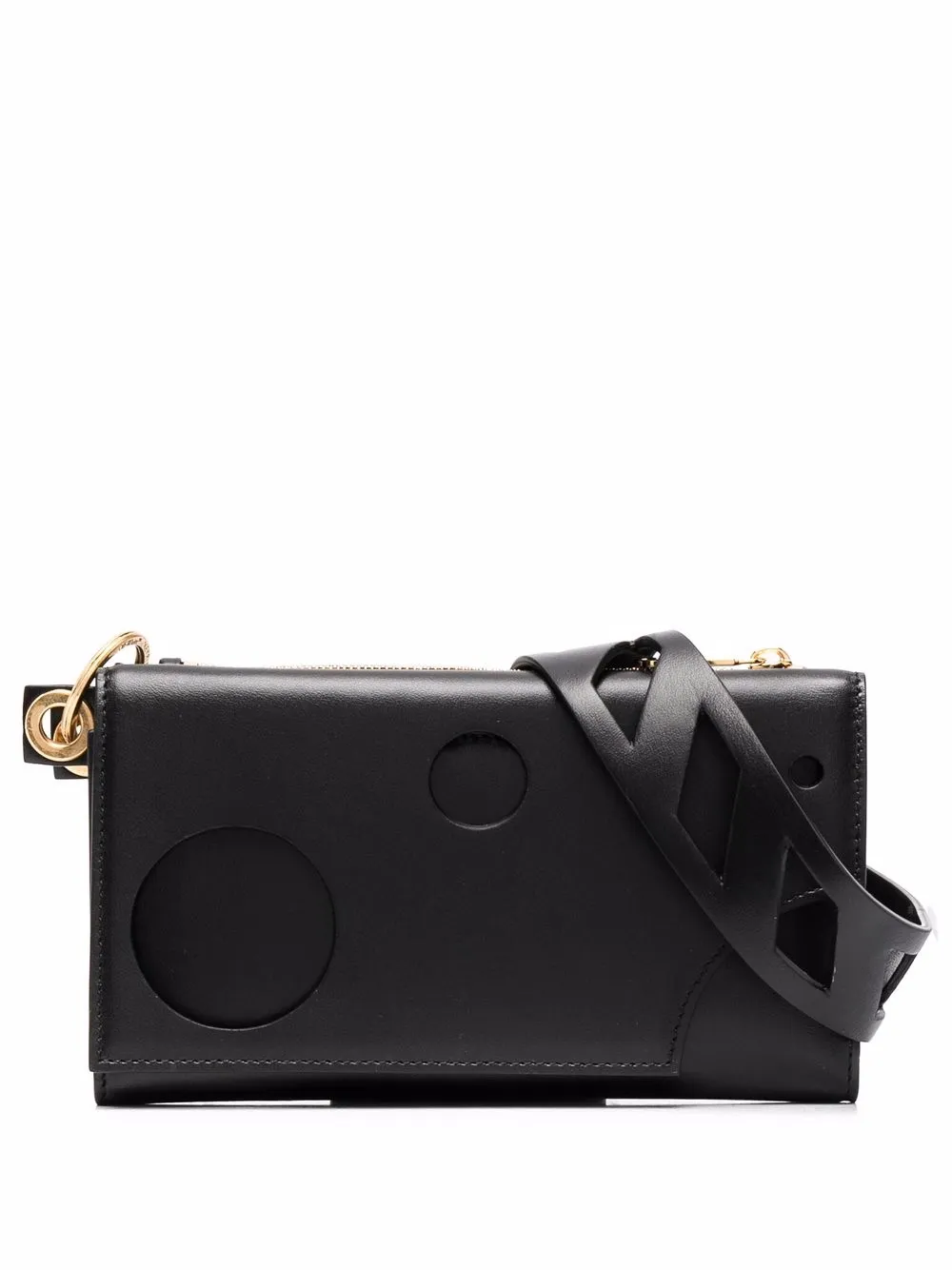 

Off-White zip-fastening leather iPhone case - Black