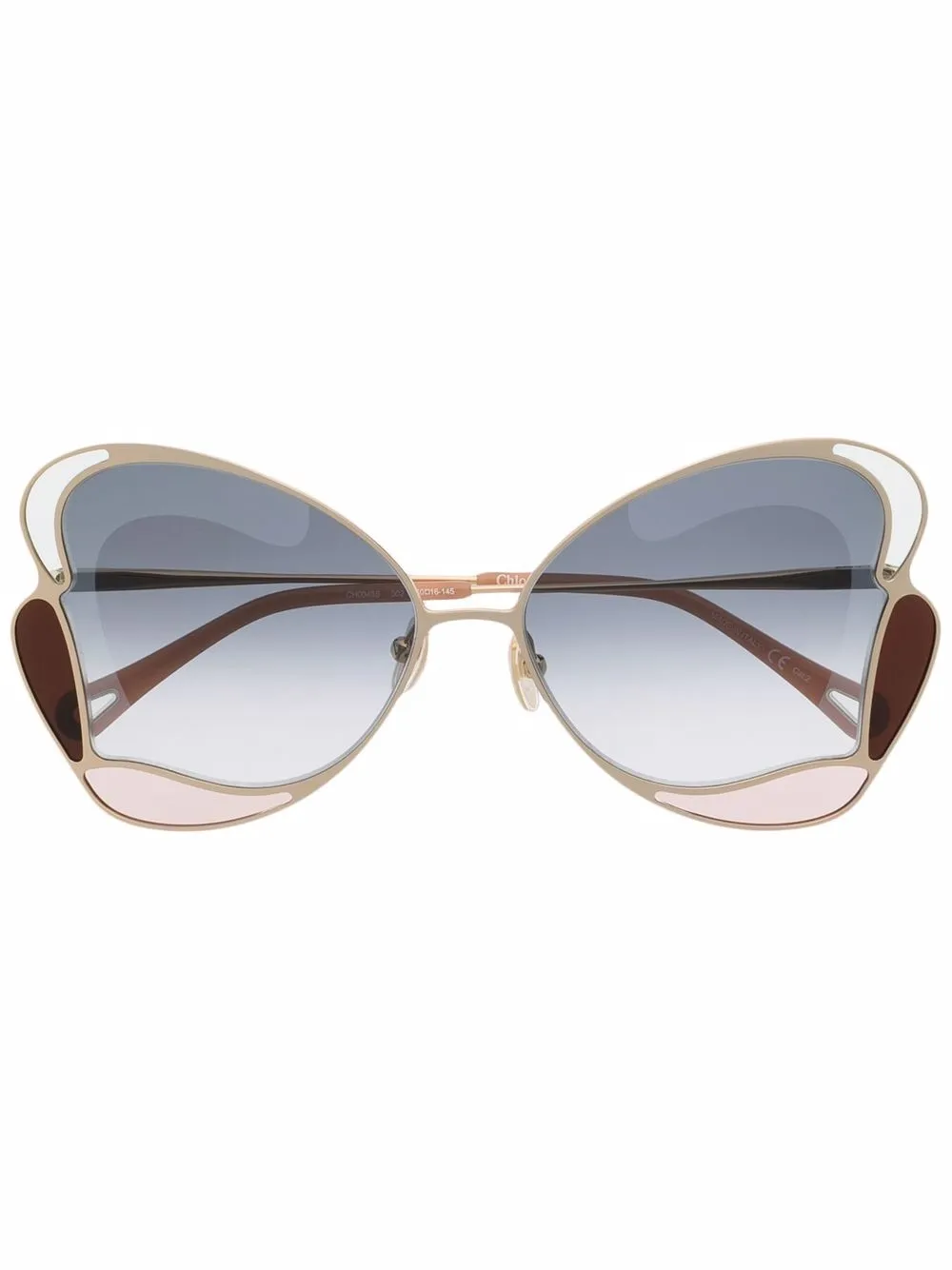 

Chloé Eyewear Gemma butterfly-frame sunglasses - Gold