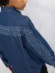Versace Greca-print denim shirt