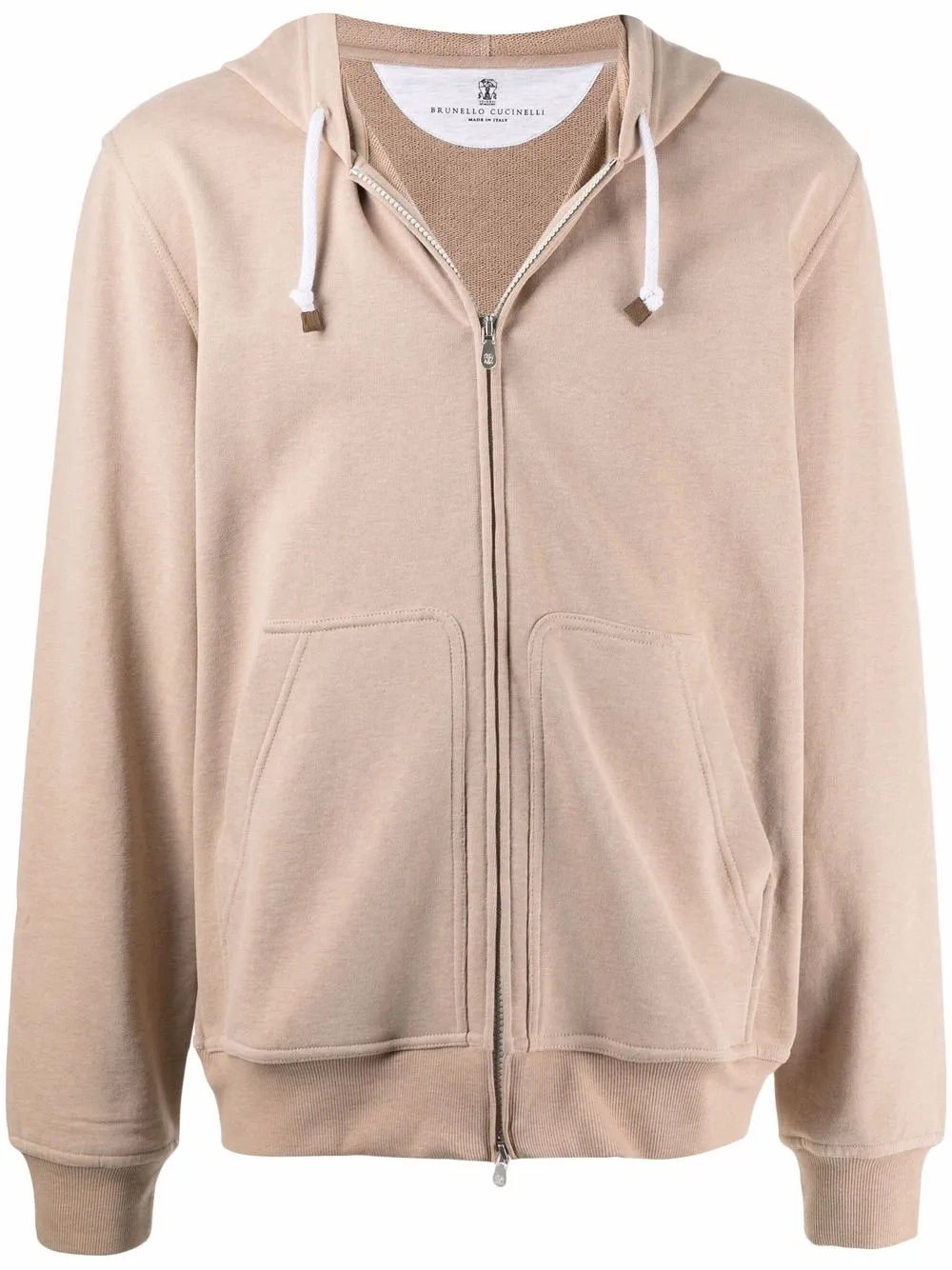 

Brunello Cucinelli zipped cotton hoodie - Neutrals
