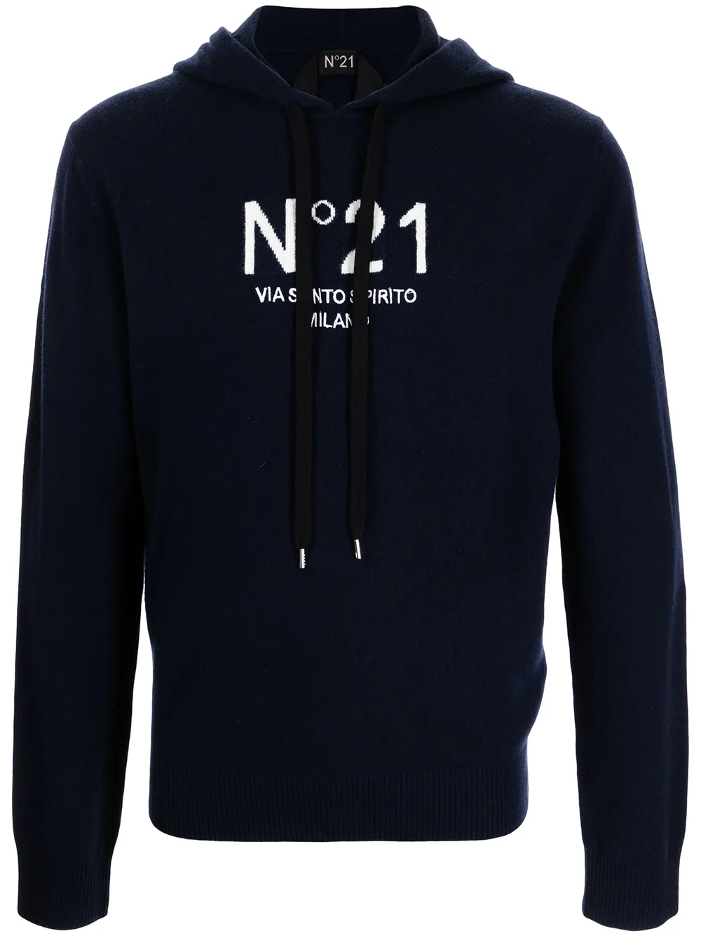 

Nº21 hoodie con logo estampado - Azul
