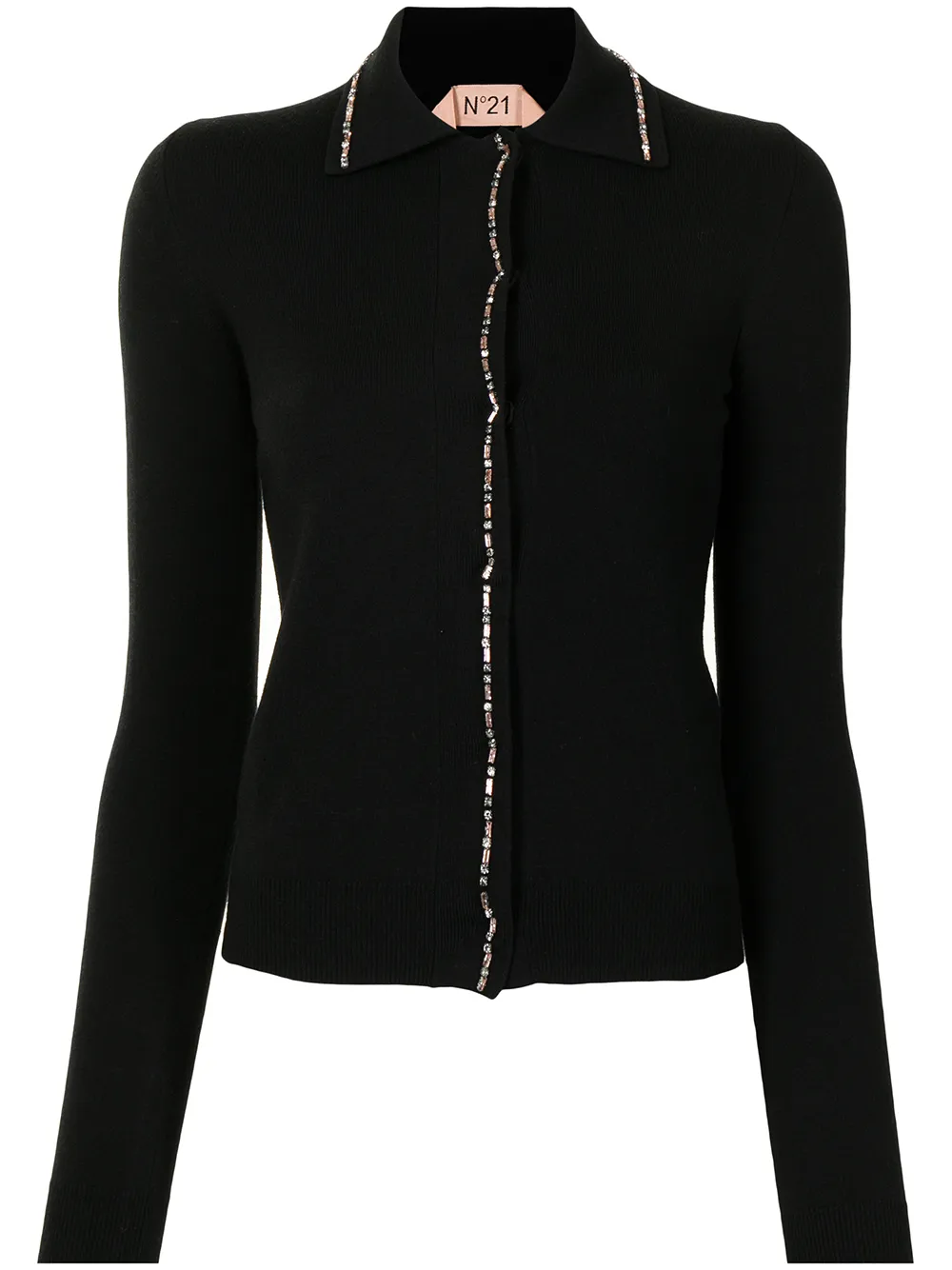 

Nº21 rhinestone-embellished cardigan - Black