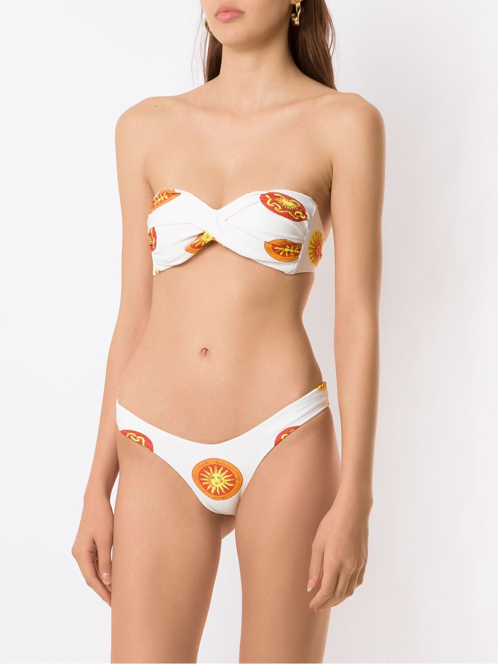 Shop Amir Slama Printed Bikini Set In Weiss