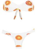 Amir Slama printed bikini set - White
