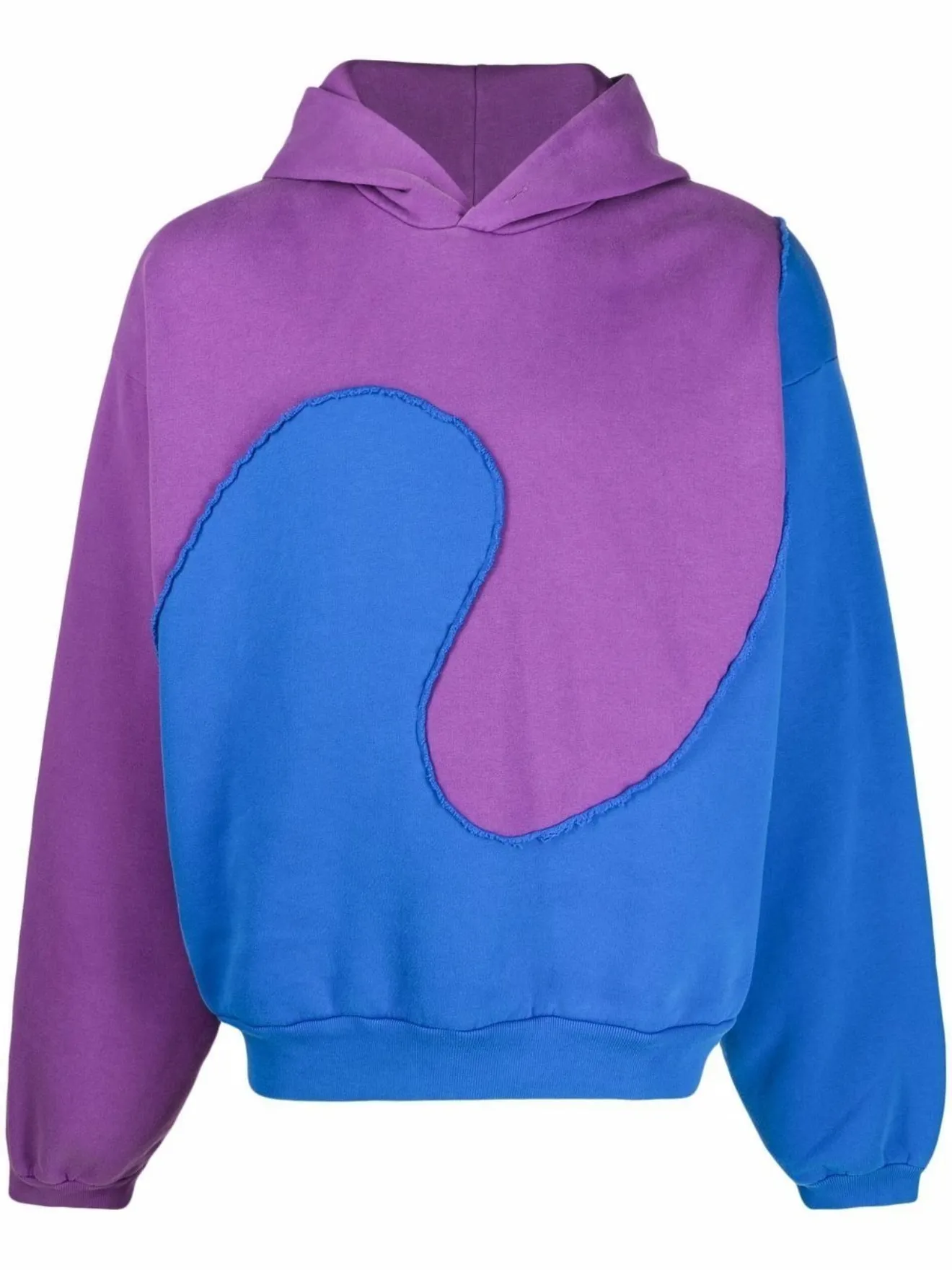 ERL swirl-print two-tone hoodie purple | MODES