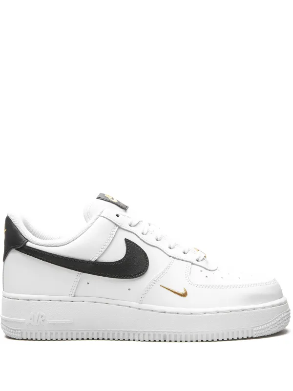 Nike Air Force 1 Low "White/Black/Gold" Sneakers - Farfetch