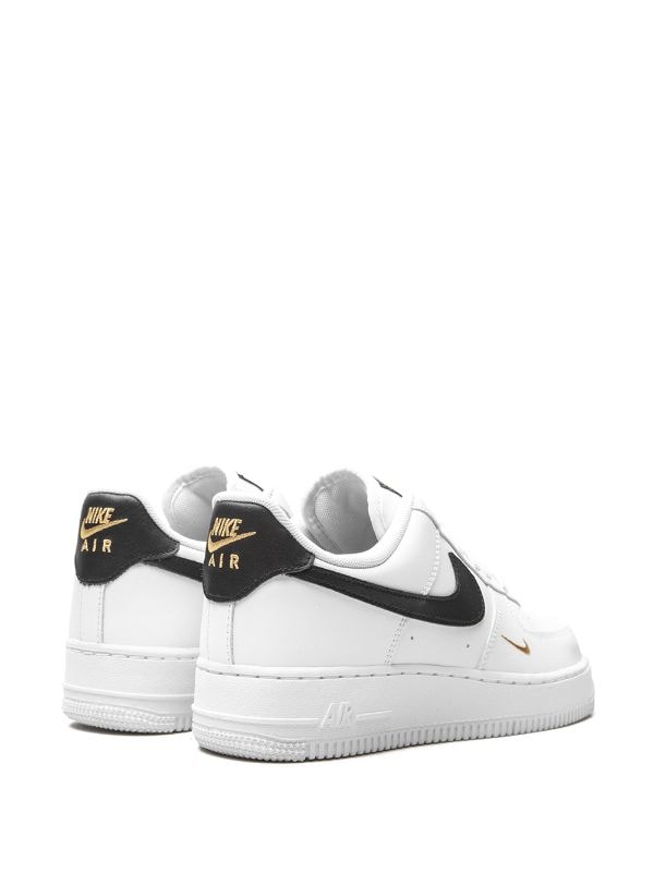 Sip Emigrar Clancy Nike Air Force 1 Low Essential "White/Black/Gold" Sneakers - Farfetch