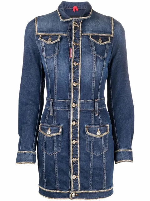 DSQUARED2 fitted denim shirt dress