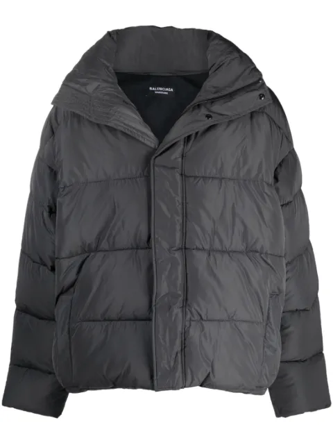 Balenciaga embroidered logo puffer jacket