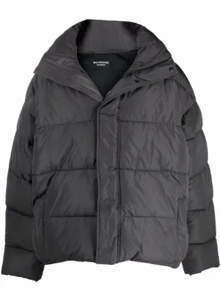 Balenciaga Embroidered Logo Puffer Jacket Farfetch