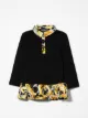 Versace Kids فستان بأكمام طويلة وطبعة 'باروكوفلاج'