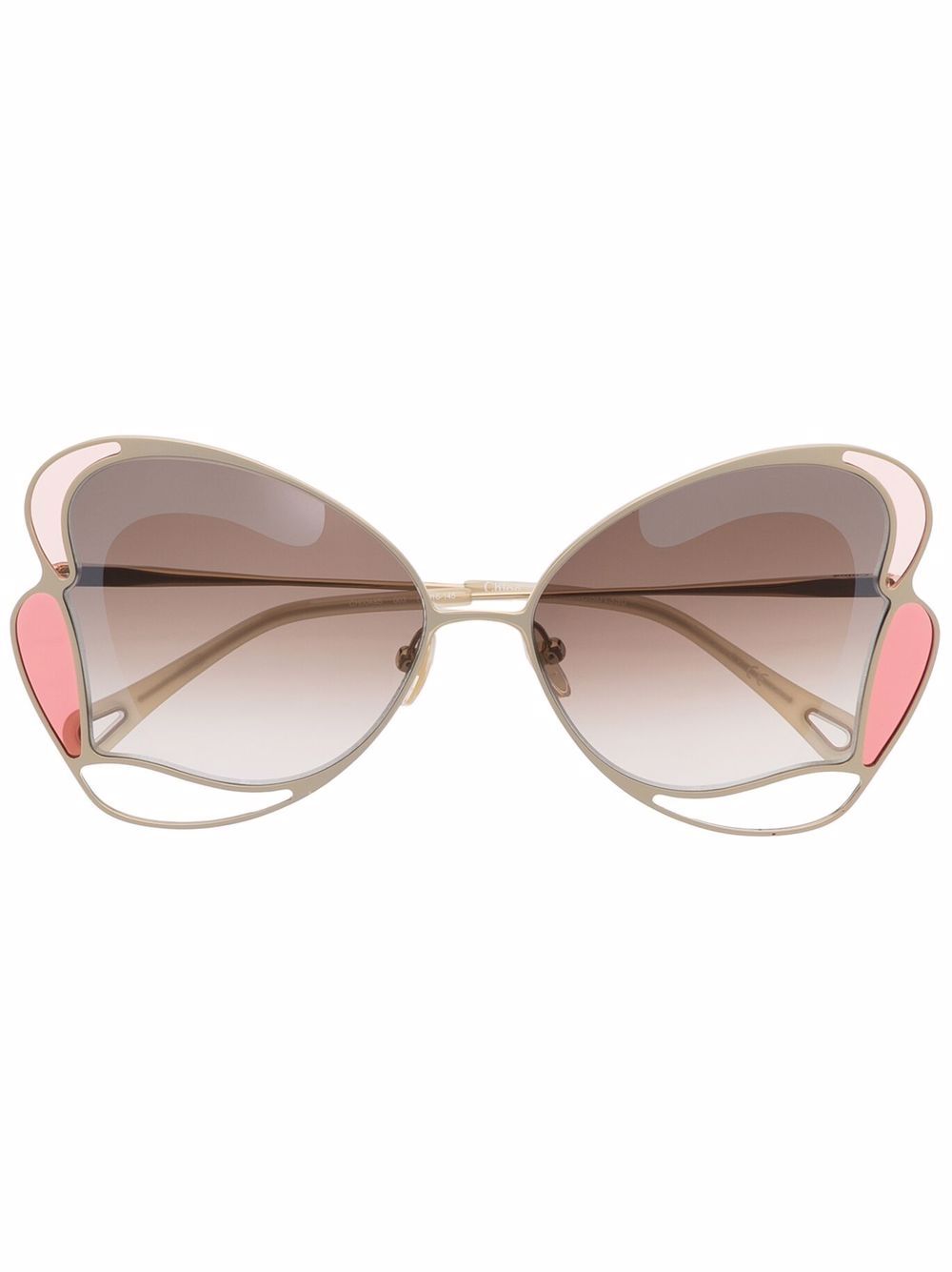 фото Chloé eyewear солнцезащитные очки gemma в массивной оправе