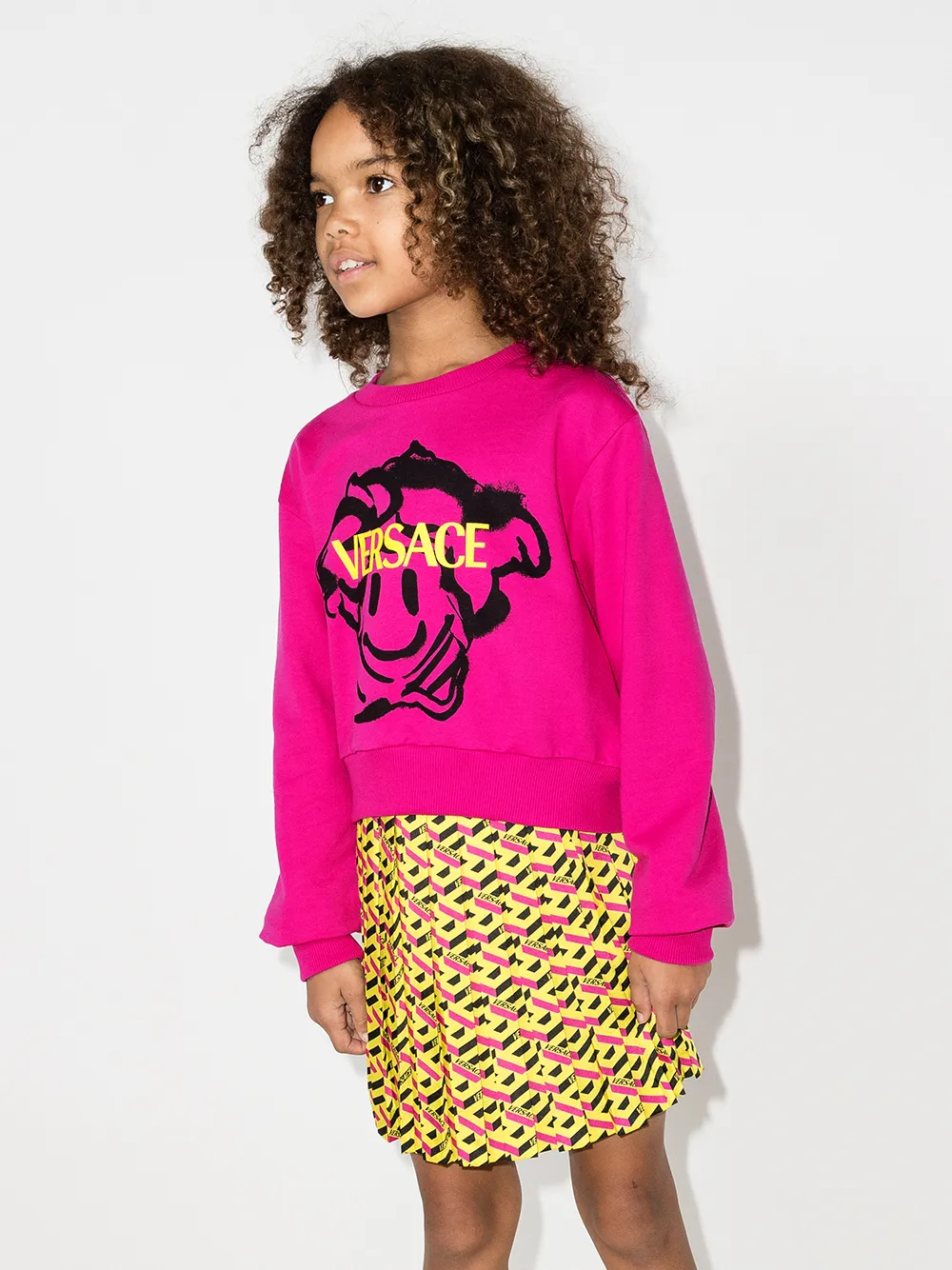 фото Versace kids толстовка с принтом medusa smile