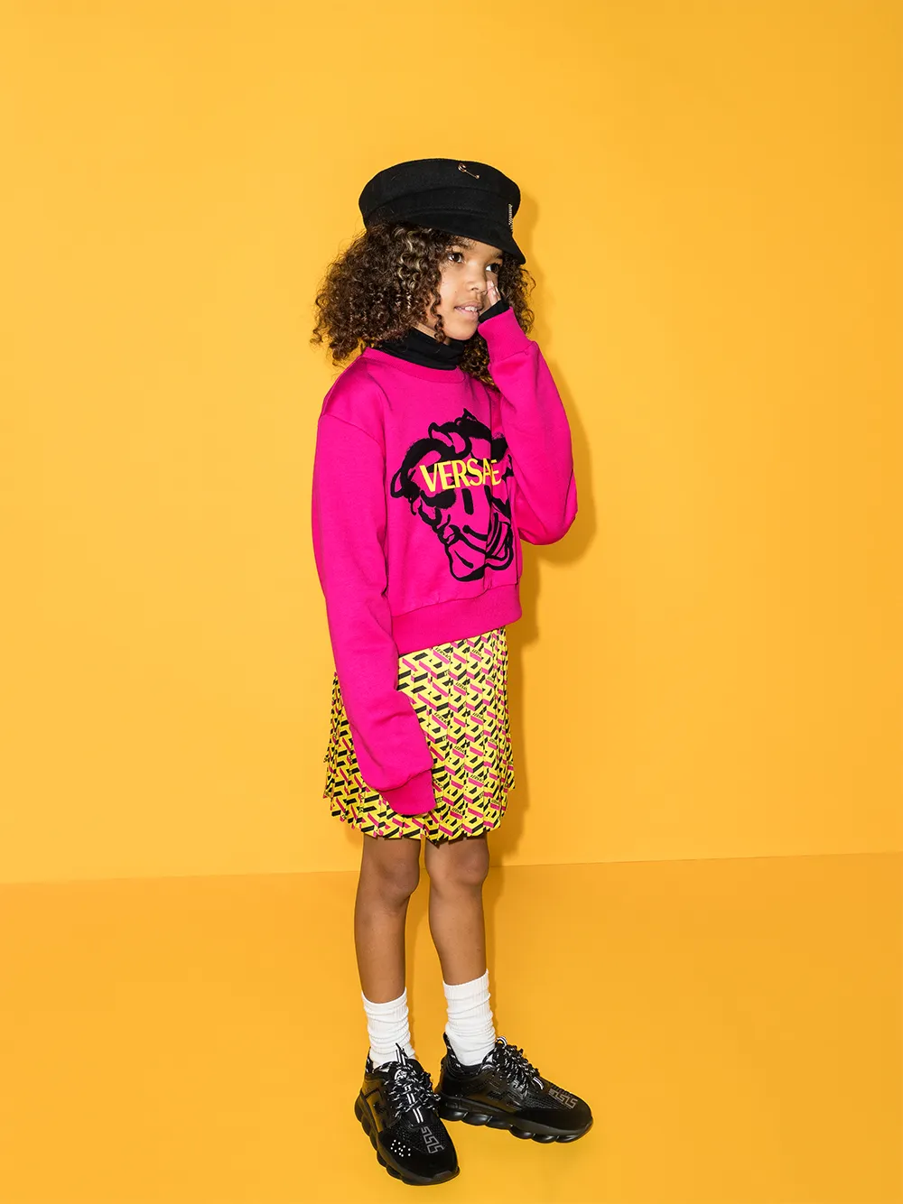 фото Versace kids толстовка с принтом medusa smile