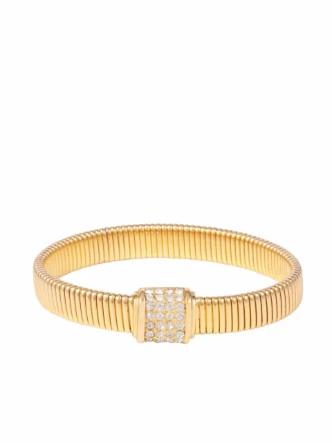 Christian Dior Pre-Owned سوار شبك كلاسيكي بزينة سواروفسكي من عقد الثمانينيات