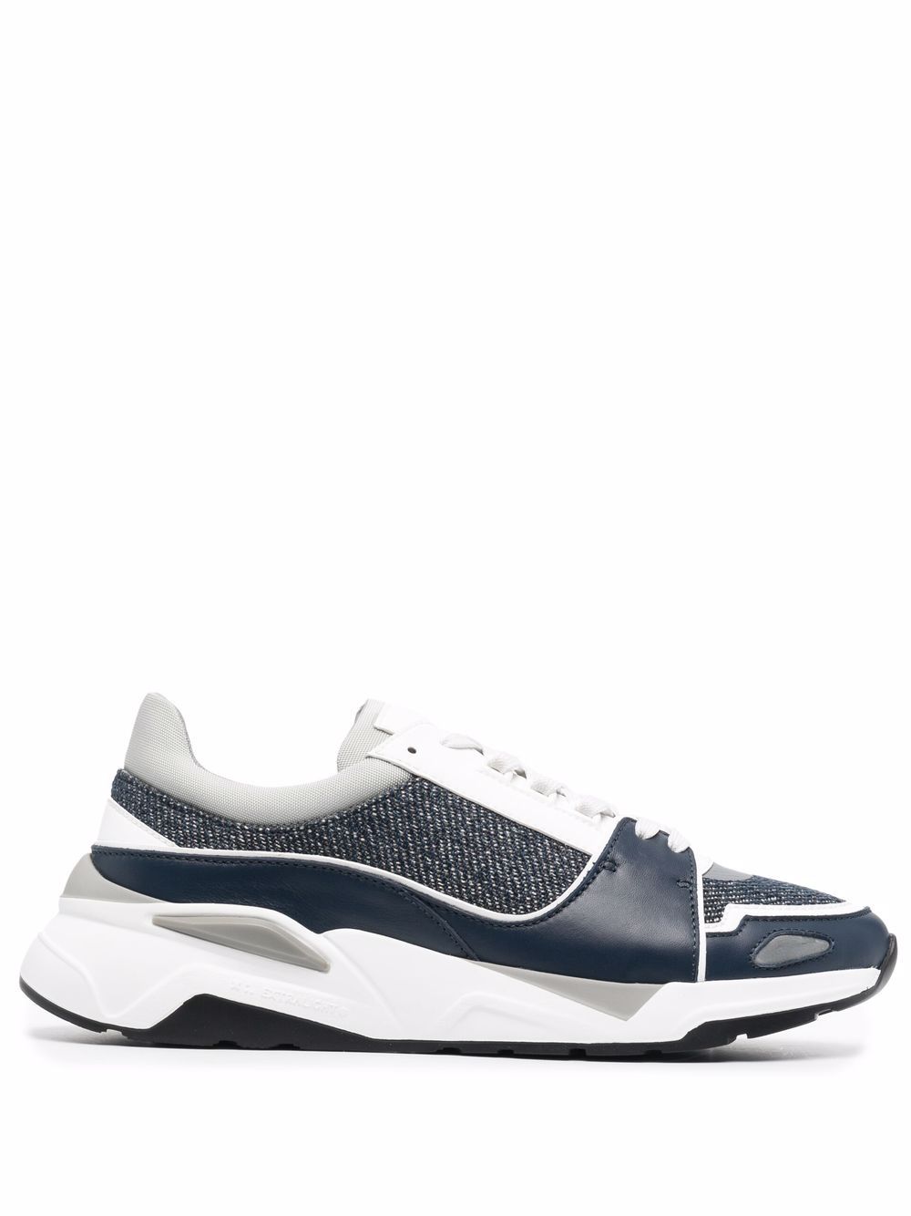 

Canali panelled low-top sneakers - Blue