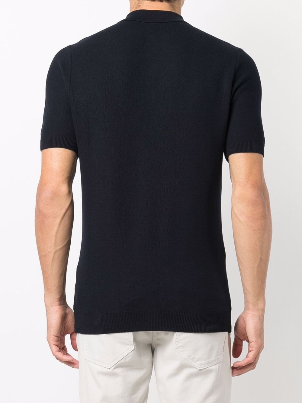 Shop Sunspel Short-sleeved Cotton Polo Shirt In Blau